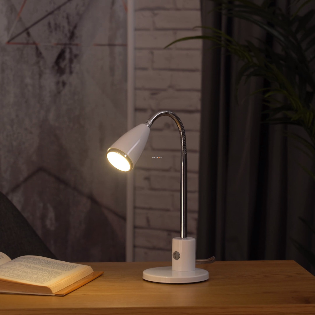 EGLO 92872 LED-es asztali GU10 3W acél fehér/króm m:32cm Fox EGLO 92872 LED-es asztali GU10 3W acél fehér/króm m:32cm Fox
