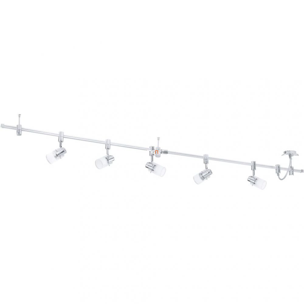EGLO 93358 LED-es Mennyezeti lámpa sínrendszer GU10 5x5W fehér/króm 200cm üveg fej Vilanova EGLO 93358 LED-es Mennyezeti lámpa sínrendszer GU10 5x5W fehér/króm 200cm üveg fej Vilanova