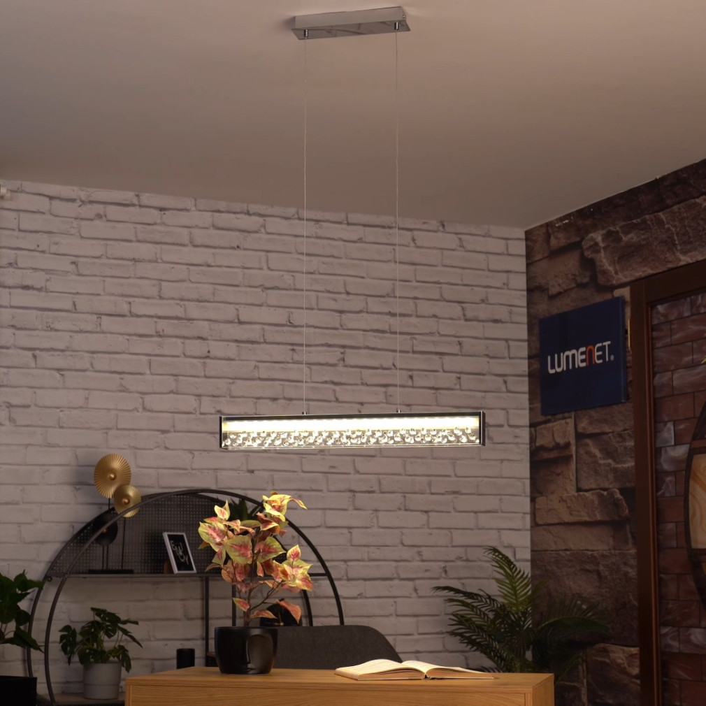 EGLO 93562 LED-es Függeszték 12W króm/kristály 66x6,5cm Filana EGLO 93562 LED-es Függeszték 12W króm/kristály 66x6,5cm Filana