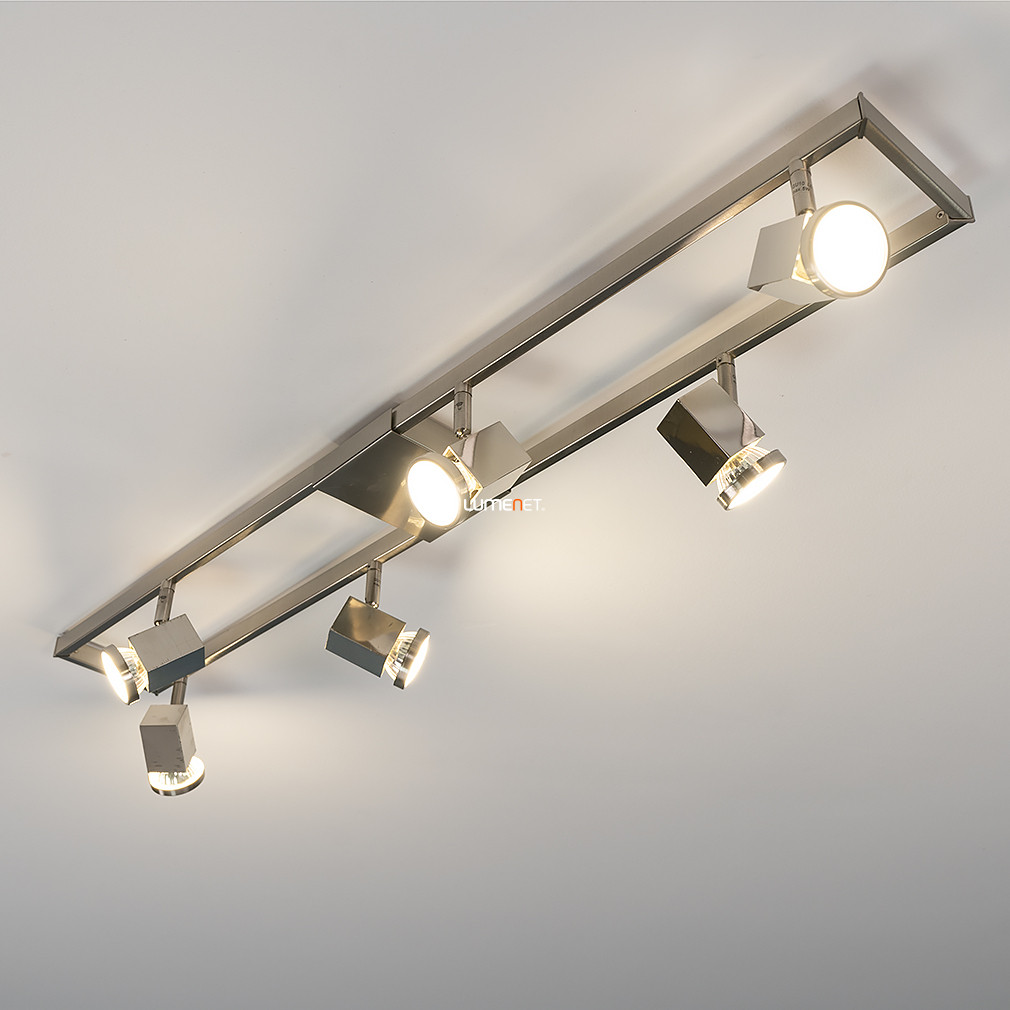 EGLO 93679 LED-es Mennyezeti lámpa GU10 6x5W matt nikkel 94x12cm Zeraco EGLO 93679 LED-es Mennyezeti lámpa GU10 6x5W matt nikkel 94x12cm Zeraco