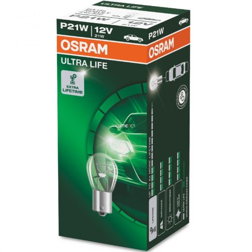 Osram Ultra Life 7506ULT P21W jelzőizzó 10db/csomag Osram Ultra Life 7506ULT P21W jelzőizzó 10db/csomag