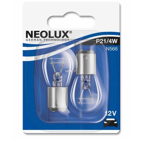Neolux N566 P21/4W 41020W 12V BAZ15D 2db/bliszter Neolux N566 P21/4W 41020W 12V BAZ15D 2db/bliszter