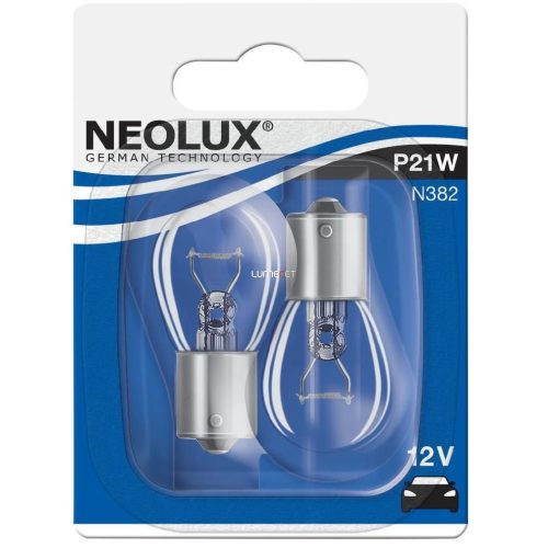 Neolux Standard N382 P21W 12V BA15s 2db/bliszter Neolux Standard N382 P21W 12V BA15s 2db/bliszter