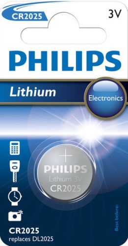 Philips Gombelem CR2025/01B Lithium 3V Philips Gombelem CR2025/01B Lithium 3V