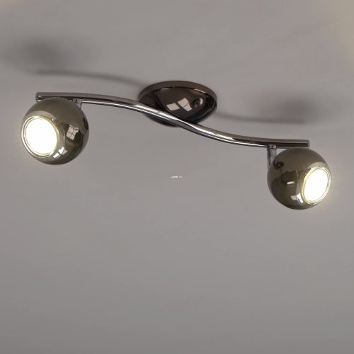 Eglo 31006 szpot fali/mennyezeti lámpa 2xGU10 3W LED nikkel-nero/kr acél 36,5cm Bimeda Eglo 31006 szpot fali/mennyezeti lámpa 2xGU10 3W LED nikkel-nero/kr acél 36,5cm Bimeda