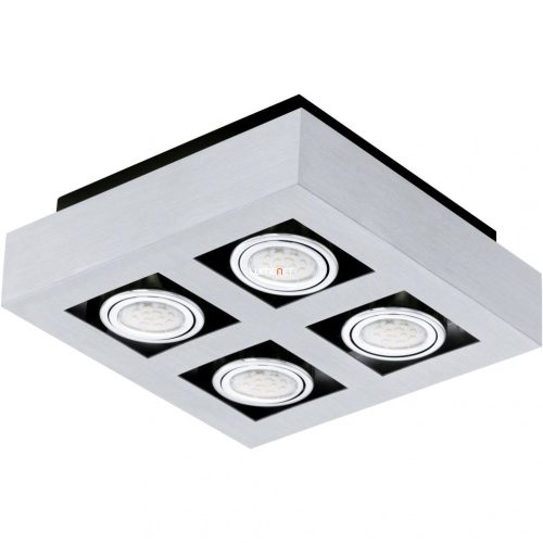 EGLO 91355 LED-es fali/Mennyezeti lámpa GU10 4x5W csiszolt alu Loke 1 EGLO 91355 LED-es fali/Mennyezeti lámpa GU10 4x5W csiszolt alu Loke 1