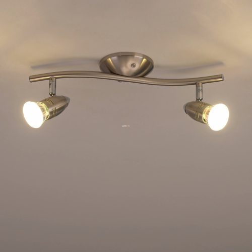 Eglo 92642 LED-es fali/mennyezeti lámpa GU10 2x3W matt nikkel/króm Magnum-LED Eglo 92642 LED-es fali/mennyezeti lámpa GU10 2x3W matt nikkel/króm Magnum-LED