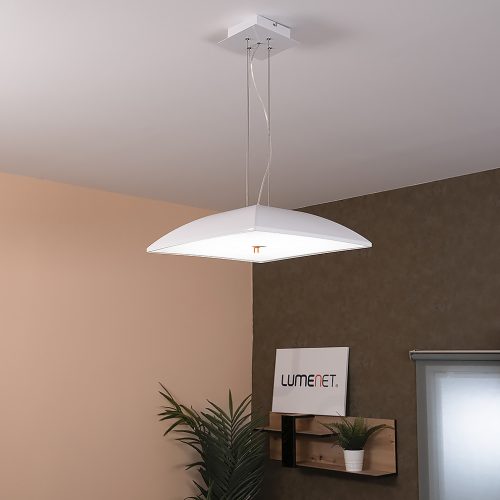 Eglo 92783 LED-es függeszték 24W acél/fehér műanyag/fehér 47x47x110cm Zagarole Eglo 92783 LED-es függeszték 24W acél/fehér műanyag/fehér 47x47x110cm Zagarole