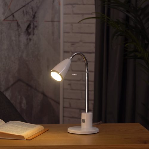 Eglo 92872 LED-es asztali GU10 3W acél fehér/króm m:32cm Fox Eglo 92872 LED-es asztali GU10 3W acél fehér/króm m:32cm Fox