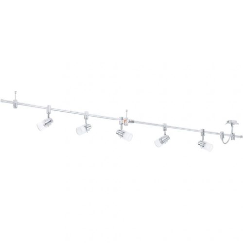 Eglo 93358 LED-es mennyezeti lámpa sínrendszer GU10 5x5W fehér/króm 200cm üveg fej Vilanova Eglo 93358 LED-es mennyezeti lámpa sínrendszer GU10 5x5W fehér/króm 200cm üveg fej Vilanova
