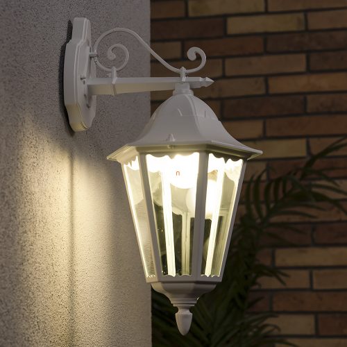 Eglo 93445 Navedo kültéri fali le 1xE27 max.60W 20*47,5*28,5cm alumínium öntvény fehér, átlátszó üveg IP44 Eglo 93445 Navedo kültéri fali le 1xE27 max.60W 20*47,5*28,5cm alumínium öntvény fehér, átlátszó üveg IP44