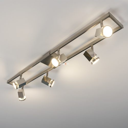 Eglo 93679 LED-es mennyezeti lámpa GU10 6x5W matt nikkel 94x12cm Zeraco Eglo 93679 LED-es mennyezeti lámpa GU10 6x5W matt nikkel 94x12cm Zeraco