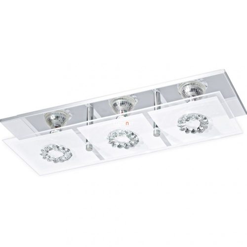 Eglo 93782 LED-es fali GU10 3x3W króm/szatin üveg/kristály 41,5x13,5cm Roncato Eglo 93782 LED-es fali GU10 3x3W króm/szatin üveg/kristály 41,5x13,5cm Roncato