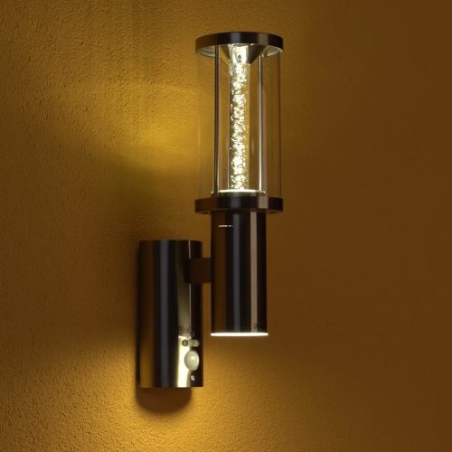 Eglo 94128 Trono Stick LED-es kültéri fali GU10 1x3W+1x3,7W IP44 szenzoros nemes acél Eglo 94128 Trono Stick LED-es kültéri fali GU10 1x3W+1x3,7W IP44 szenzoros nemes acél